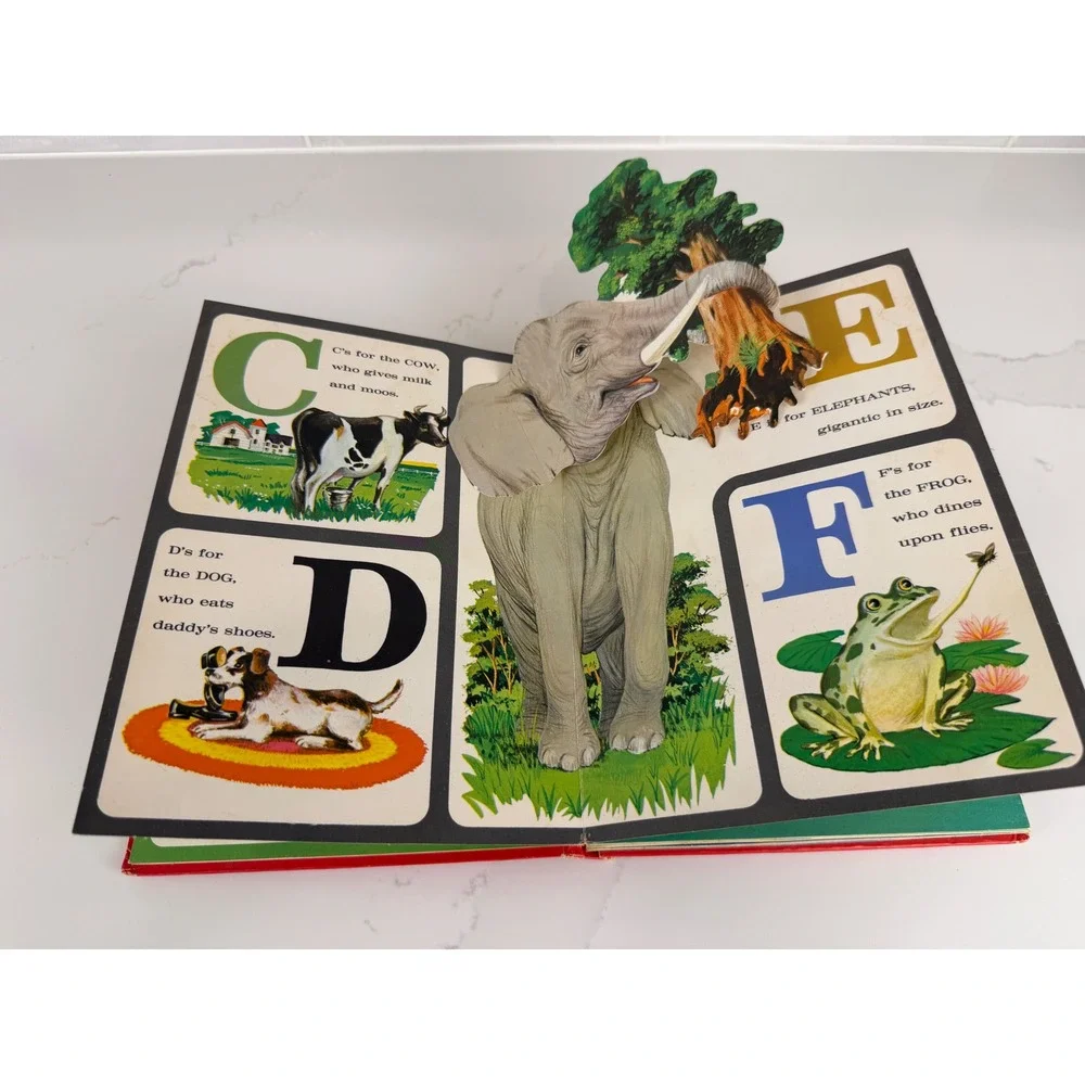 Norcross Animal-Alphabet Pop-Up Book 1967 vtg Akihito Shirakawa Hardcover ABC